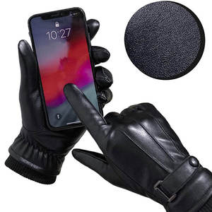 Gants en cuir au design unique pour l'hiver, style décontracté, gants unis – Meilleurs prix du fabricant professionnel - Product Image 2