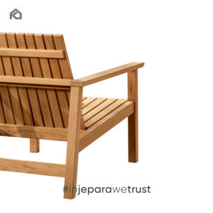 Chaise d'extérieur minimaliste en teck - Pliable, portable et durable, écologique, anti-termites, pour chambre, villa et parc - Dino - Product Image 3