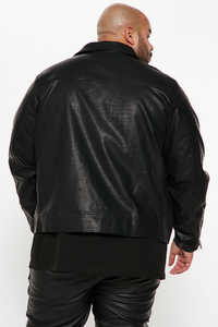 Blouson en cuir personnalisé pour homme avec logo sur le devant, coupe-vent, pour la saison hivernale - Product Image 3