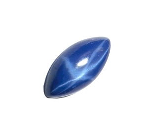 Zafiro Azul Estrella Marquise de 5x10 mm, 2 Quilates, Creado en Laboratorio, Cabujón Pulido con Efecto de Estrella de 6 Puntas, 3 mm de Altura, para Joyería - Product Image 1