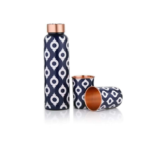 Botella de agua de cobre más vendida para beneficios para la salud, artículo artesanal de excelente calidad estándar en India - Product Image 1