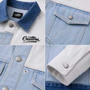 Men's Polyester Solid Winter Jacket Color Blocking Turn-down Collar Embroidery Logo Casual Heated Regular Fit - Product Image 5