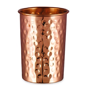 Pure Copper Tumbler Drinking Glass Artisan Crafted Wellness Vessel Stylish Dining Kitchen Durable Metal <b>Drinkware</b> - Product Image 3