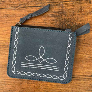 Vente chaude Personnalisé En Gros Point De Botte En Cuir Daim Fermeture Éclair Porte-Monnaie Petit Professionnel Mini Portable Pochette Femmes Sacs D'argent - Product Image 2