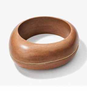 Brazalete de Madera Tallado a Mano Clásico, Forma Suave, Color de Madera Natural, Joyería Personalizada, Decoración de Pared Ecológica para Bodas - Product Image 3