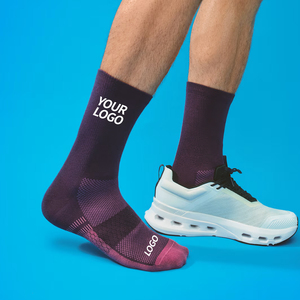 Custom <b>Socks</b> Logo Jacquard Embroidered Honeycomb Corset Mesh Breathable Crew Sports <b>Running</b> <b>Socks</b> - Product Image 5