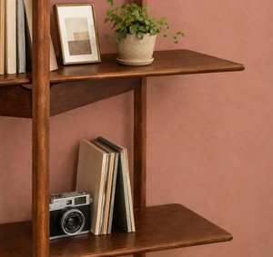 <b>Modern</b> Wooden Ladder Bookcase 4-Tier Freestanding <b>Shelf</b> Unit for Living Room Home Office Storage Rack - Product Image 6