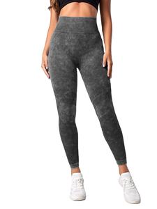 Leggings sans couture taille mi-haute pour femmes, sport, sexy, contrôle du ventre, personnalisés, sublimés, respirants, extensibles, couleurs personnalisées - Product Image 3