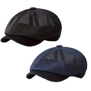 Atmungsaktive Mesh Newsboy Kappe Unisex Ganzjahres Ivy Flat Hat für Herren mit Knopfverschluss Baker Boy Hut OEM Service Anpassbar - Product Image 1