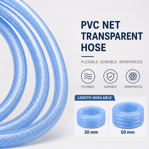 สายยางรดน้ำเสริมแรง PVC ทนแรงดันสูง ขนาด 6-50 มม. ยาว 30 ม. 50 ม. สายยาง PVC เสริมตาข่าย ทนทาน ใช้สำหรับรดน้ำกลางแจ้ง - Product Image 4