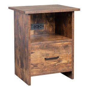 Comodini Singoli Vintage in Truciolato Effetto Legno con Triamina, Adesivi per Strati Superiori/Inferiori, Universali Senza Tracce - Product Image 1