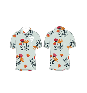 Polo à imprimé floral pour hommes, décontracté, à manches courtes, mode été, t-shirt de golf - Product Image 3
