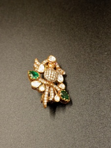 AMAIRA JEWELS SM-740 <b>Gold</b> Plated Bird Design Silver Brooch Pin Topaz Unisex Engagement Wedding Gift Jewelry for <b>Clothes</b> - Product Image 3