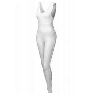 Mono de yoga para mujer, con mangas abullonadas, diseño patchwork, manga corta, ajustado en la espalda y cadera, 100% poliéster, ropa deportiva midi. - Product Image 4