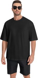Heavy Weight 100% Cotton Oversized T-<b>Shirt</b> <b>Men</b> 220 Grams Shoulder Custom Printing Hip Hop Plus Size 100% Cotton Blank Boxy <b>Men's</b> - Product Image 2