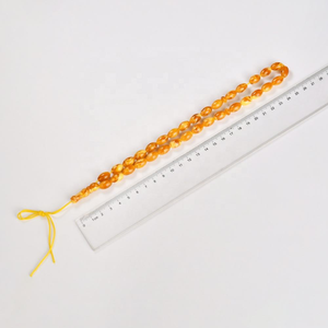 ลูกประคำพลาสติก YS381 สีส้มเหลือง ทำจากเรซิ่น ทัสบีฮ์ ทัสบีห์พลาสติกสีอำพัน ลูกประคำเรซิ่น ลูกประคำบาเกไลต์ ลูกประคำพลาสติกสำหรับสวดมนต์ - Product Image 3