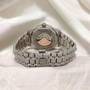 Reloj de Lujo con Moissanita, Estilo Hip Hop para Hombre, de Acero Inoxidable, con Incrustaciones, a Precio de Fábrica - Product Image 4