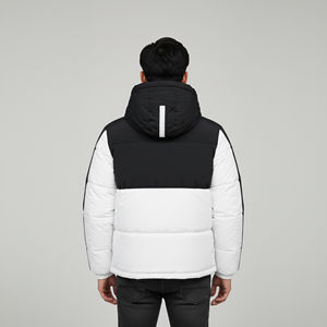 Chaqueta Bomber Ligera con Logotipo Personalizado en la Parte Delantera para Hombre, Chaqueta Impermeable de Alta Calidad con Relleno de Algodón, Forro de Lana y Cuello Alto - Product Image 1