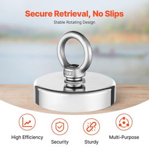 Aimant de pêche en néodyme super puissant, force de traction de 700 lb/318 kg, poignée de 2,36 pouces, aimant de levage super puissant en terres rares - Product Image 3