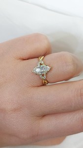 Gorgeous Lab Grown 2.00CT VS2 Marquise Cut Diamond Solitaire <b>Ring</b> 18K Yellow Gold Party Gift Jewelry For Wedding Birthdays Etc - Product Image 2