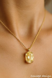 Diamant de laboratoire IGI de 3 à 5 carats, jaune clair champagne, taille coussin, provenance ancienne mine, pour la fabrication de bagues, boucles d'oreilles, pendentifs et bijoux - Product Image 4