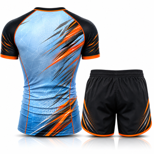 Ensemble de vêtements de sport pour homme, t-shirt et short de course athlétique, vêtements de sport légers en mesh, entraînement en salle de sport, fitness, entraînement, vêtements de sport à séchage rapide - Product Image 2