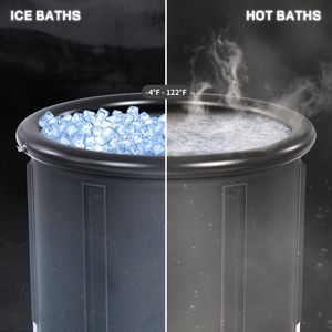Vasca XXL Pieghevole per Immersione a Freddo 102 GL, Multilivello, Portatile per Esterni, per Trattamenti Fitness e Bagno di Ghiaccio - Product Image 6