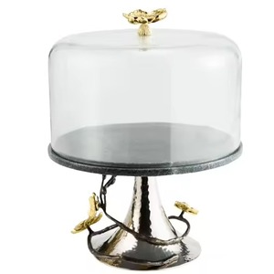 Modern Design Metal <b>Cake</b> <b>Stand</b> With Glass Lid Office Party Celebration Round <b>Cake</b> <b>Stand</b> <b>for</b> <b>Sale</b> in Lowest Price - Product Image 1