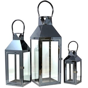 High End Quality Gold Rectangular <b>Brass</b> <b>Lantern</b> Set with Glass Panels for Home Decoration - Product Image 3
