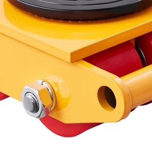 4 chariots de manutention robustes en acier au carbone, capacité de 8 tonnes (17637 lbs), pour machines industrielles, avec 4 roues en PU - Product Image 5