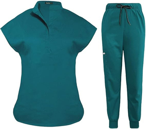 <b>Scrubs</b> <b>Set</b> for Women Nurse Uniform Jogger Suit Stretch Top & Pants With Multi Pocket - Product Image 5