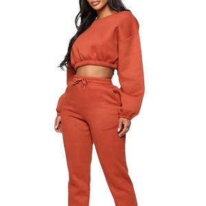 Survêtement court en coton décontracté pour femme, combinaison de sport de jogging, automne et hiver - Product Image 1