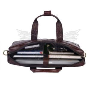 Sac pour ordinateur portable en cuir véritable sur mesure, durable, décontracté, de haute qualité, pour le bureau et les voyages, unisexe, avec logo personnalisé, couleur personnalisée - Product Image 6