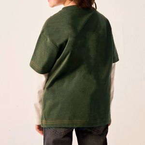 Camisetas para Niños al por Mayor, Personalizadas, 100% Algodón, Hombros Caídos, Estilo Urbano, Ropa Infantil de Alta Calidad, Camiseta para Niños - Product Image 2