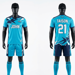 Uniforme de Hockey sobre Césped de Poliéster Premium de 180 GSM, Diseño de Paneles Azul y Blanco, Transpirable, con Logotipo Personalizado - Product Image 3