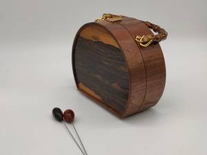 NEHA ENTERPRISES NE-WC342 Bolso de Mano Ecológico de Madera Hecho a Mano con Incrustaciones de Madreperla, Diseño Floral Moderno para Bodas y Regalos - Product Image 4