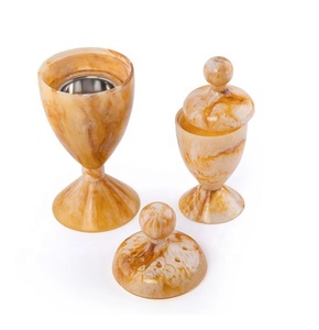 Juego de incensario de resina con tapa – Quemador de Oud árabe Mabkhara con caja de almacenamiento, estilo de Oriente Medio, venta al por mayor - Product Image 2