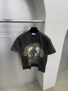 Camiseta al por mayor personalizada con lavado ácido Valley Dreams Art Of War, camiseta gráfica vintage de algodón de alto gramaje, camisetas oversize - Product Image 3