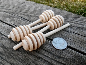 Artizon Studio Classic Wood Honey Jar Long Handle Wooden Lid Coffee/Dinner Spoons Eco-Friendly <b>Camping</b> <b>Storage</b> (Model AS-2844) - Product Image 3
