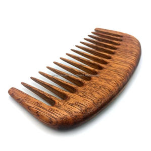 Peigne en bois de séquoia à dents larges Peigne à cheveux en bois Peigne en bois - Product Image 2