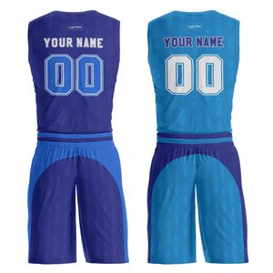 Conjunto de Uniforme de Baloncesto Sublimado Personalizado con Nombre del Equipo 00, Camiseta sin Mangas con Cuello en V y Pantalones Cortos de Malla, Ropa Deportiva que Absorbe la Humedad - Product Image 2