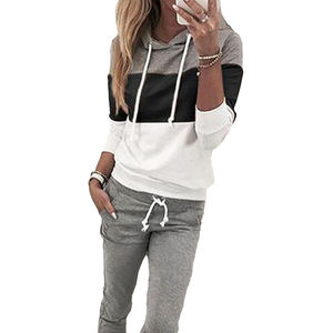 Conjunto Deportivo de Invierno para Mujer, Estilo Vintage a Cuadros, con Botones, Transpirable, Ecológico, 3 Colores, 2 Piezas, Conjunto Largo - Product Image 3