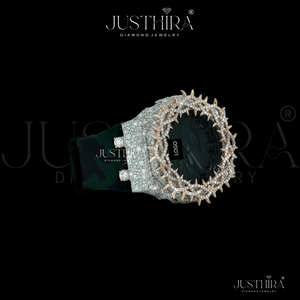 Reloj de Lujo Throns con Diamantes de Cuarzo y Correa de Goma Negra para Amantes del Color Negro, Acabado Premium para Regalo de Boda o Compromiso - Product Image 3