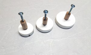 Round Wood Cabinet Knobs Minimalist Design White with <b>Walnut</b> Stripe Durable Kitchen Furniture Handle Resin <b>drawer</b> knobs - Product Image 5