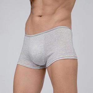 Calzoncillos Bóxer de Algodón Gris para Hombre, Ropa Interior Cómoda de Punto, Lavable a Máquina, Teñido Liso, Ajuste Sin Costuras - Product Image 4