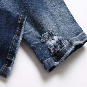 Jeans de Mezclilla Clásicos para Hombre, Color Azul Claro, Desgastados, Corte Recto, 5 Bolsillos, Estilo Diseñador, Pantalones de Moda para Hombre - Product Image 3