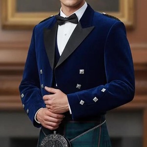 Premium <b>Prince</b> Charlie Jacket Scotland Highland Wear <b>Men</b> Kilt Outfit Wedding Formal <b>Coat</b> Manufacturer OEM - Product Image 1