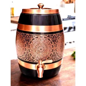 Increíble Dispensador de Agua de Cobre con Tapa, Diseño Bohemio, Gran Capacidad, para Uso Doméstico - Product Image 4