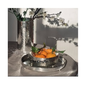Fabuloso Diseño, Tazón para Servir Frutas de Acero Inoxidable de Alta Calidad, Ecológico, con Acabado Martillado, para Accesorios de Mesa a Buenos Precios - Product Image 3