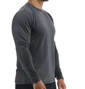 Camiseta de Manga Larga Unisex para MMA con Protección Solar UPF50+, Logotipo Frontal, para Surf y Buceo, Spandex/Poliéster 220g, OEM ODM, Fusión sin Costuras - Product Image 2